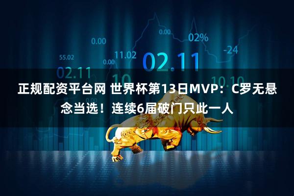 正规配资平台网 世界杯第13日MVP：C罗无悬念当选！连续6届破门只此一人